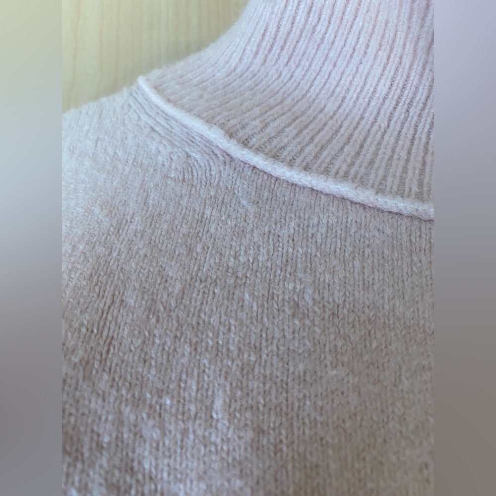 Free People Afterglow Oversized Pink Mock Neck Sweater XS - Picture 6 of 10